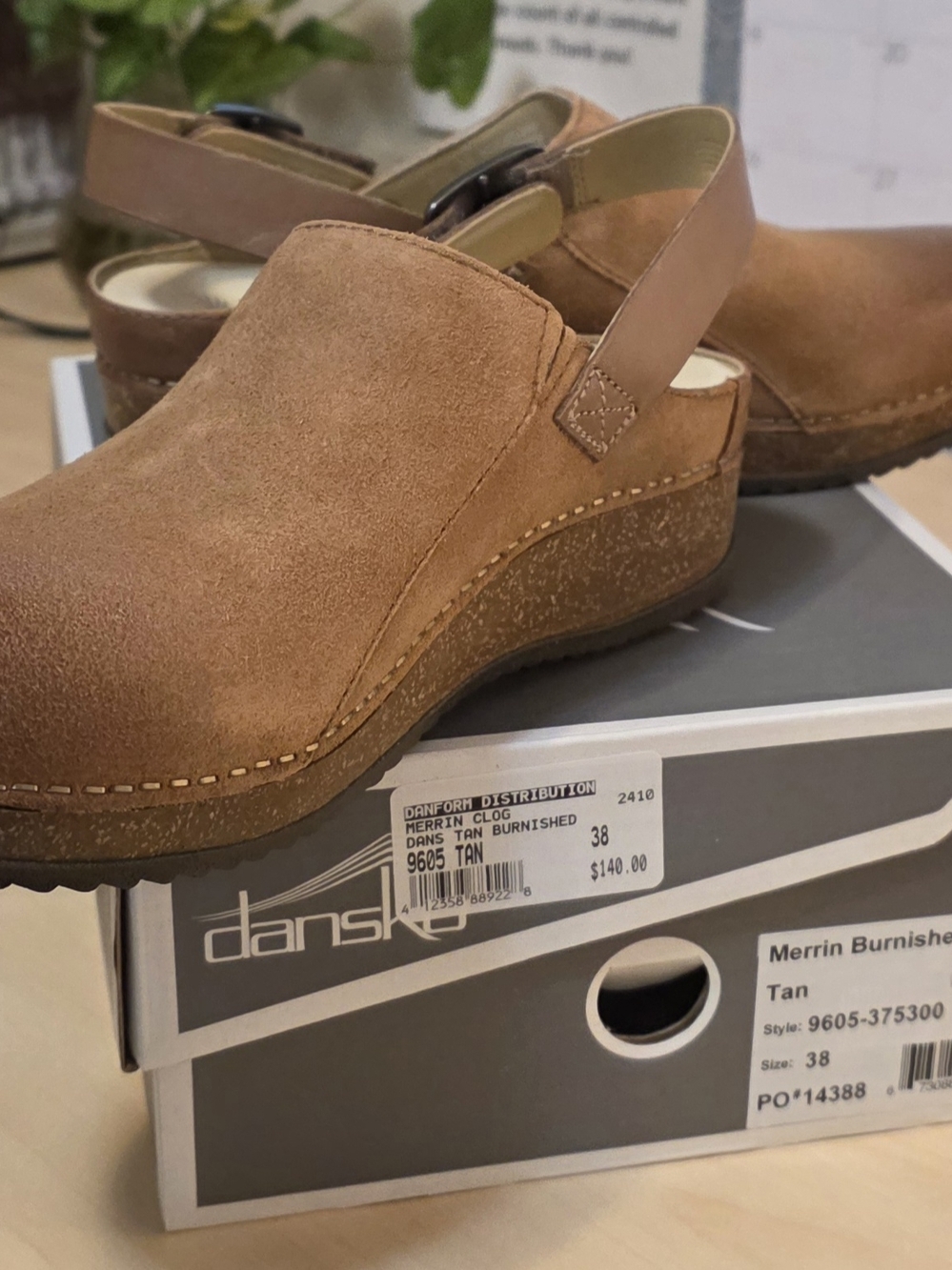 NWT Dansko Merrin Clog In Burnished Tan Suede - Picture 2 of 5